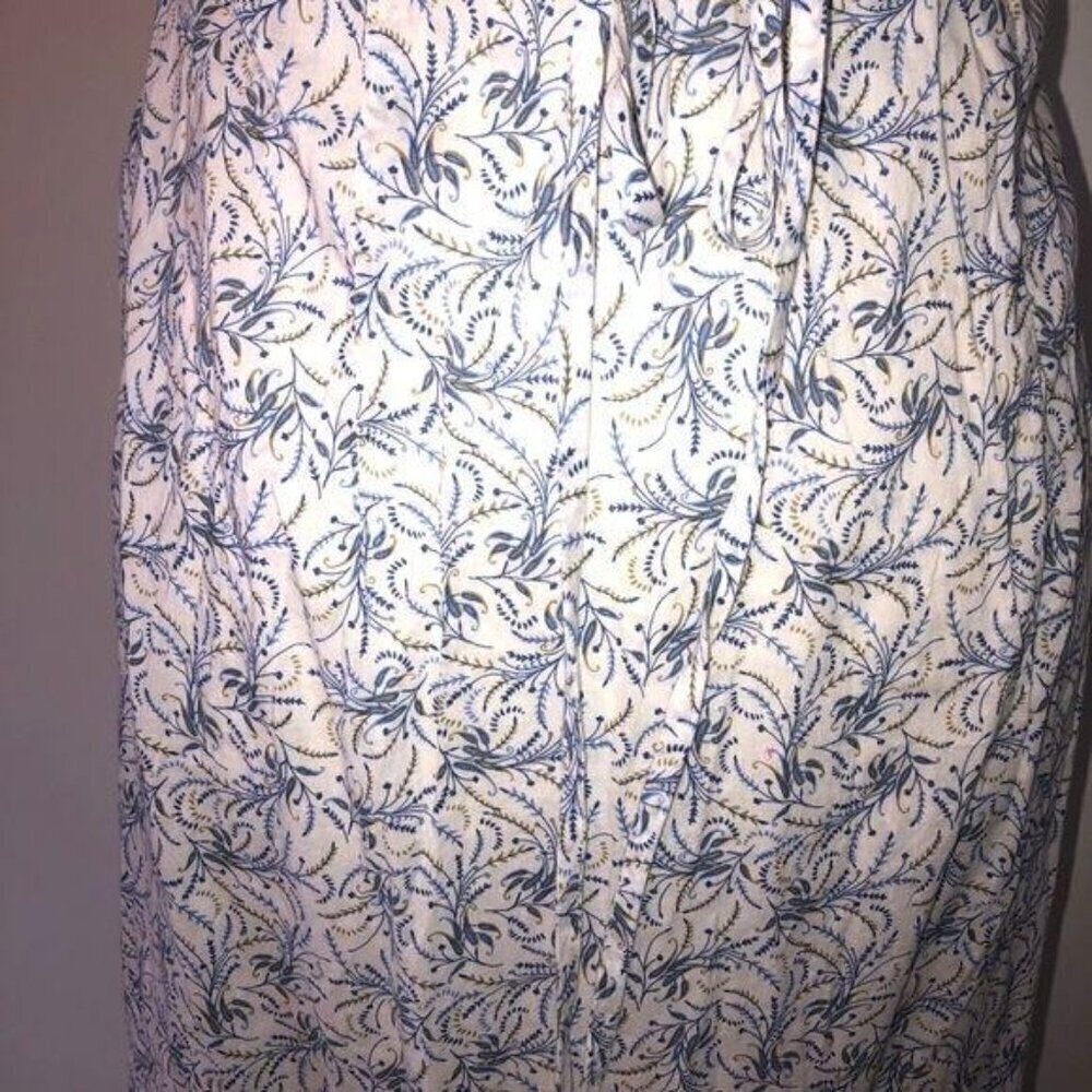 Daughters Of The Revolution Womens Dress Size M Blue Floral Maxi Lined Cotton - Picture 7 of 9
